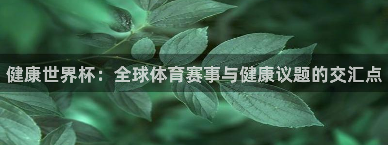 世界杯直播网站：健康世界杯：全球体育赛事与健康议题的交汇点